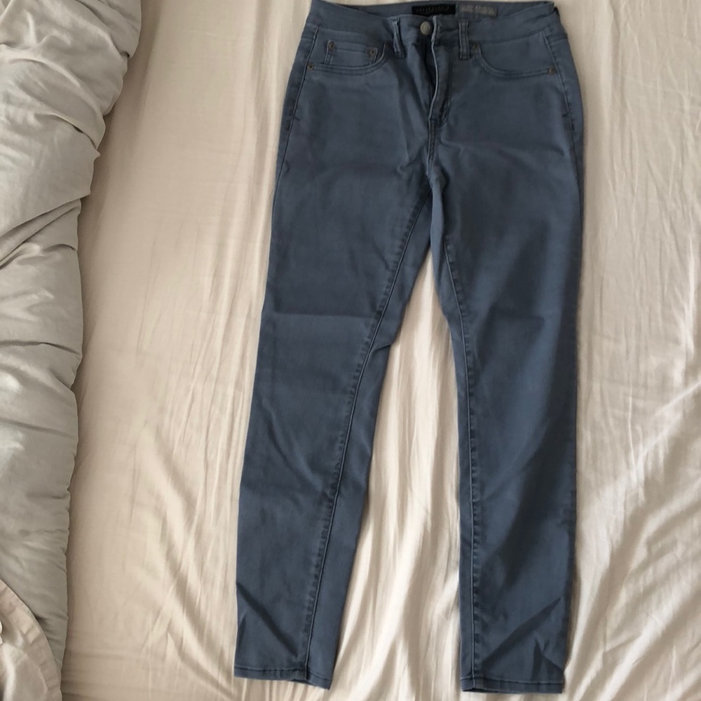Aeropostale Grey-Blue High Waisted Ankle Jeggings